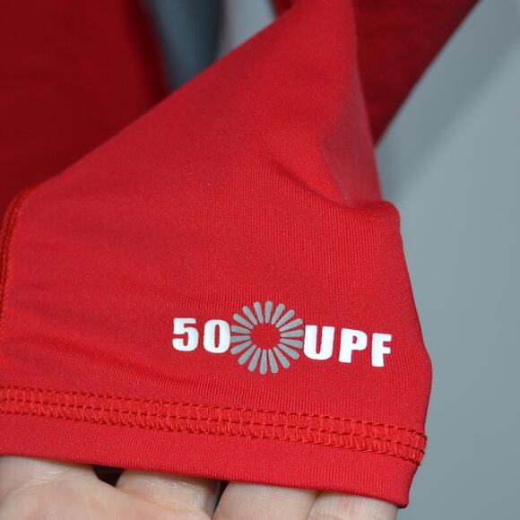 NRS Men's HydroSilk Rash Guard Shirt Size Large Red and Gray - Picture 4 of 5